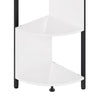 6-Tier Zigzag Corner Bookshelf, Freestanding Bookcase for Living Room, White