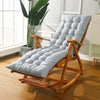 Garden Sun Lounger Seat Cushion Recliner Deck Chair Padded Mat Replacement Grey