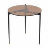 Mid Century Side Table Round Glass Coffee Table Leisure Accent Table Balcony Dec