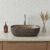 Vintage Wood Grain Rectangle Ceramic Vessel Sink 500 x 392mm Countertop Basin