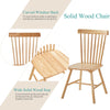 Set of 5 Solid Wood Windsor Spindle Back Dining Chairs Rectangular Dining Table