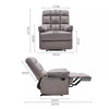 Luxury PU Leather Recliner Chair Sofa Lounge Chair Wingback Home Cinema Living