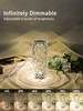 Modern Crystal LED Rose Table Lamp - Colorful Touch & Remote Night Light for Bed