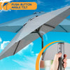 2.7M Round Garden Parasol Sun Shade Patio Hanging Umbrella with Crank Tilt Base