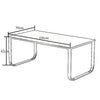 Modern Rectangle Coffee Table Tempered Glass Top Living Room Office Furniture UK