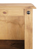 Corona Bookcase 3 Shelf Small Low Storage Living Room Waxed Pine