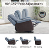Electric Recliner Massage Heated Vibration Sofa Reclining Lounge Armchair Grey