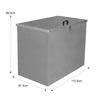 Large Feed Bins Storage 64L Galvanised Metal Waterproof Outdoor 2 Compartments