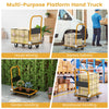 Folding Push Cart Dolly Moving Hand Truck-Black