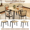 Folding Kitchen Table Extendable Dining Table Wooden Desk For 4 with Storage
