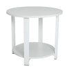 Black/White Bedside Table Round Cabinet Side End Table Nightstand Storage Shelf