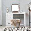 3 Drawer Dressing Table White Makeup Desk Wooden Bedroom Furniture Desk New