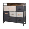 7-Drawer Dresser Fabric Chest of Drawers 3-tier Storage Organizer Unit Bedroom