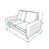 Panana Linen Fabric Sofa 1, 2 or 3 Seater Modern Couch Suite Set ottoman