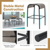 Outdoor Backless Bar Chairs Metal Bar Height Bistro Stools Patio Bar Stools Set