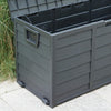 300 Litre Outdoor Storage Box Garden Patio Plastic Chest Lid Container Multibox