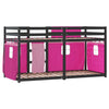 Bunk Bed with Curtains 90x190 Solid Wood Pine D3E4
