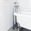 Traditional Freestanding Bath Shower Mixer Tap Crosshead Handle Chrome Bathroom