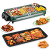 Electric Teppanyaki Table Top Grill Griddle BBQ Barbecue Camping w/ Temp Fsiatyv