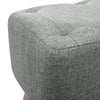 Chesterfield Upholstered Buttoned Footstool Pouffe Foot Stool Linen Bench Seat