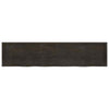 Table Top Dark Brown 220x50x(2-4) cm Treated Solid Wood Oak