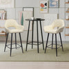 2PCS Barstools Padded Upholstered Dining Chair Breakfast Bar Seating for Cafe