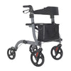 Folding Rollator,Lightweight Walking Aid 4 Wheels Mobility Walker w/ Seat,Break