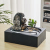 Tabletop Fountain Indoor Rockery Desktop Mountain Waterfall Ornament w/LED Decor