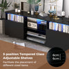 TV Stand Media Console Table Modern Entertainment Center for 65 inch TV Black