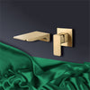 Bathroom Brass Wall Mounted Waterfall Spout Sink Faucet Basin Mixer Taps UK