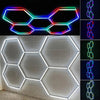 5Hex Hexagon LED RGB Lighting Car Detail Retail Garage Workshop APP Wall Lights