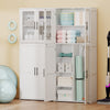 Bedroom Closet Storage Cabinet Wooden Utility Organizer w/Doors-White
