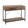 Console Side End Table W/2 Drawer Shelf Hallway Wooden Furniture 2-Tire Storage