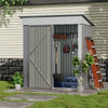 5 x 3ft Garden Storage Shed Sliding Door Sloped Roof Outdoor Tool Lockable House
