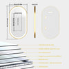 Glam Smart LED Bathroom Mirror Frontlit Anti-fog Vanity Mirror Sanding Gold Edge