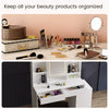 Dressing Table With 6 Drawers LED Mirror Set Makeup Desk Vanity Table Bedroom