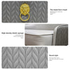 Set 2 Leather Kitchen Dining Chairs Tufted Gold Lion Head Pull Ring Accent Chair