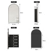 Arched Bathroom Mirror Cabinet Large Metal Framed Premium Black Wall Mounted New