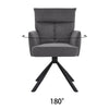 Modern 180° Swivel Accent Chair Ergonomic Leisure Armchair Padded Lounge Seat