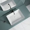 Bathroom Wash Basin Ceramic Countertop Rectangle Large White Sink 510x365mm