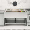 47" Stainless Steel Sink Commercial Restaurant Kitchen Prep Hand Basin w/ Shelf