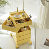 Kitchen Pantry Cabinet Pull Out Rotating Storage Shelf Sofa Bedroom Side Cabinet