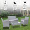 Rattan Garden Furniture Set 4 piece Patio Rattan Furniture Sofa Weaving Wicker