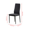 3/5Pcs Small Space Dining Set Square Glass Dining Table+ 2/4 Dining Chairs Home