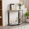 Marble Half Moon Round Hallway Entrance Console Table Furniture Unit Table White