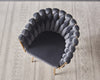 Velvet Dining Chair with Door Knocker Ring Windsor Dressing Room Chair 1/2/4/6