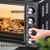 36L Mini Oven Hob Cooker Grill With Electric Hob Double Hotplate Table Top Black