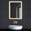 LED Bathroom Mirror illuminated Demister With/no Clock/Bluetooth/Dimmable/Socket