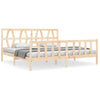 GuyAna Bed Frame with Headboard 200x200 Solid Wood,Platform Bed Frame,For N5W6