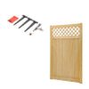 Wooden Garden Gate Pedestrian Fence Porch Privacy Latch Panel Decor 120x180cm